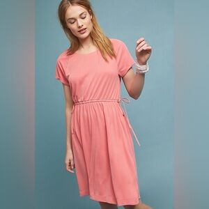 Anthropology Chic Pink Short Sleeve Dress